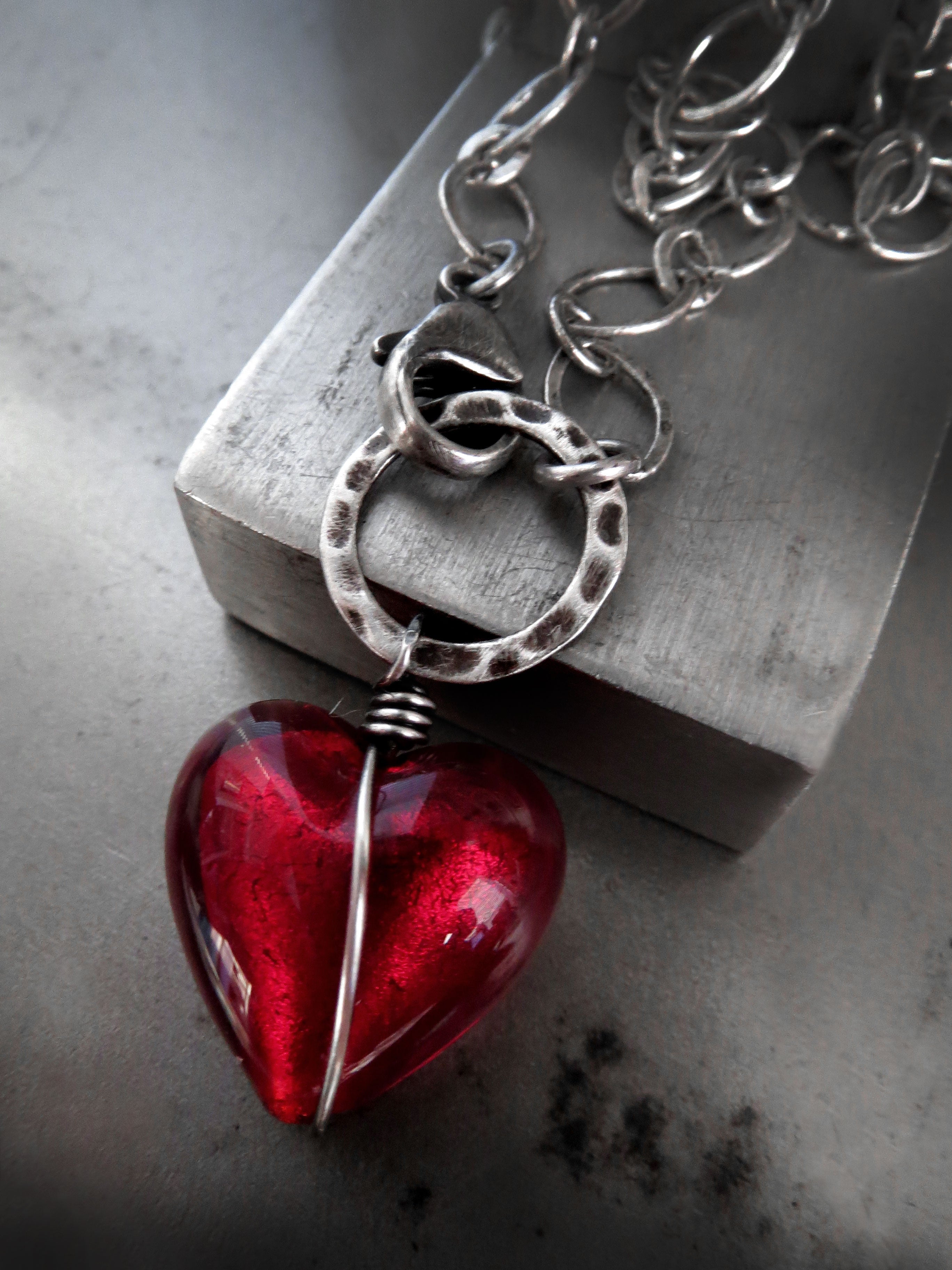 V2. PRISONER of LOVE - Sexy Red Heart Pendant Necklace