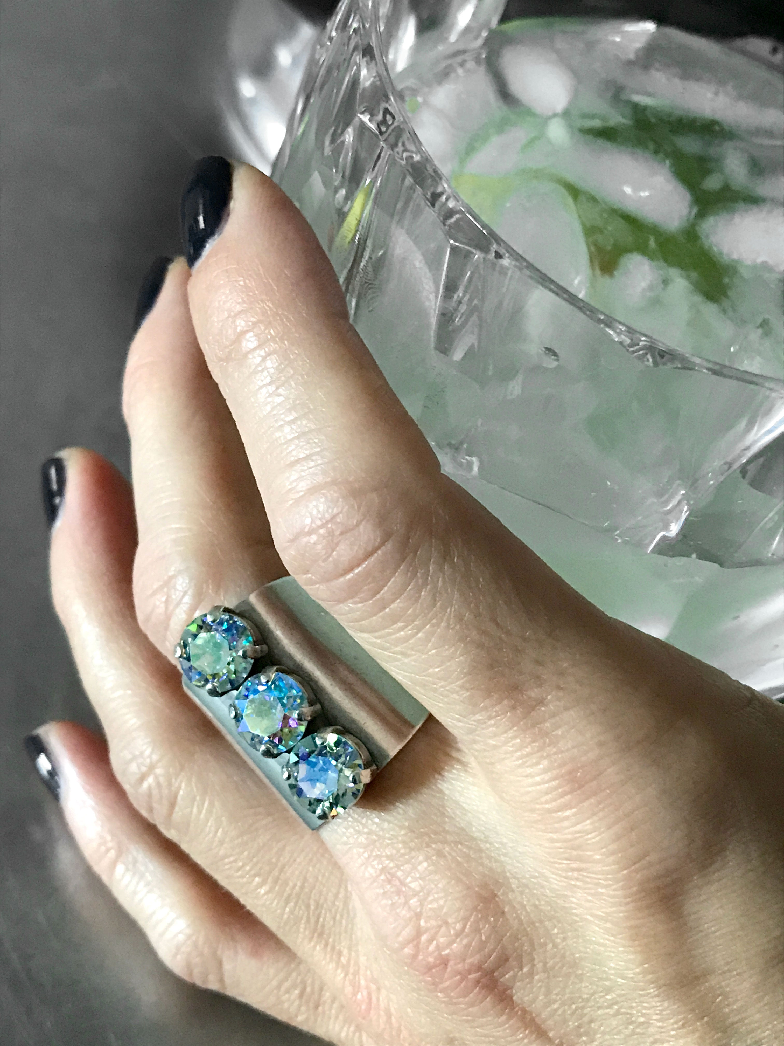 ETHEREAL - Heavenly Shimmer Crystal Trio Ring