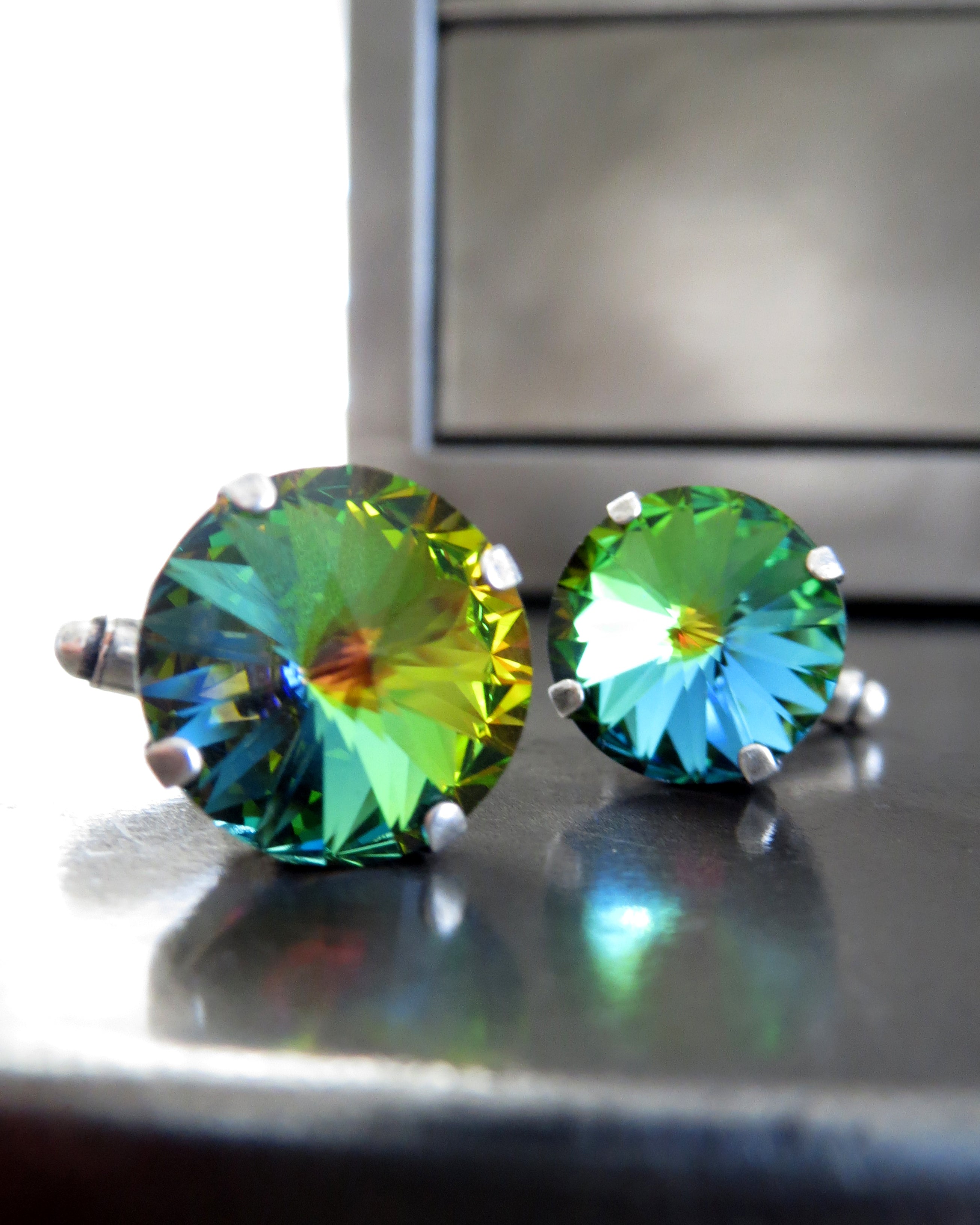 LOVE is LOVE - Crystal Rainbow Cufflinks - LGBTQ Wedding