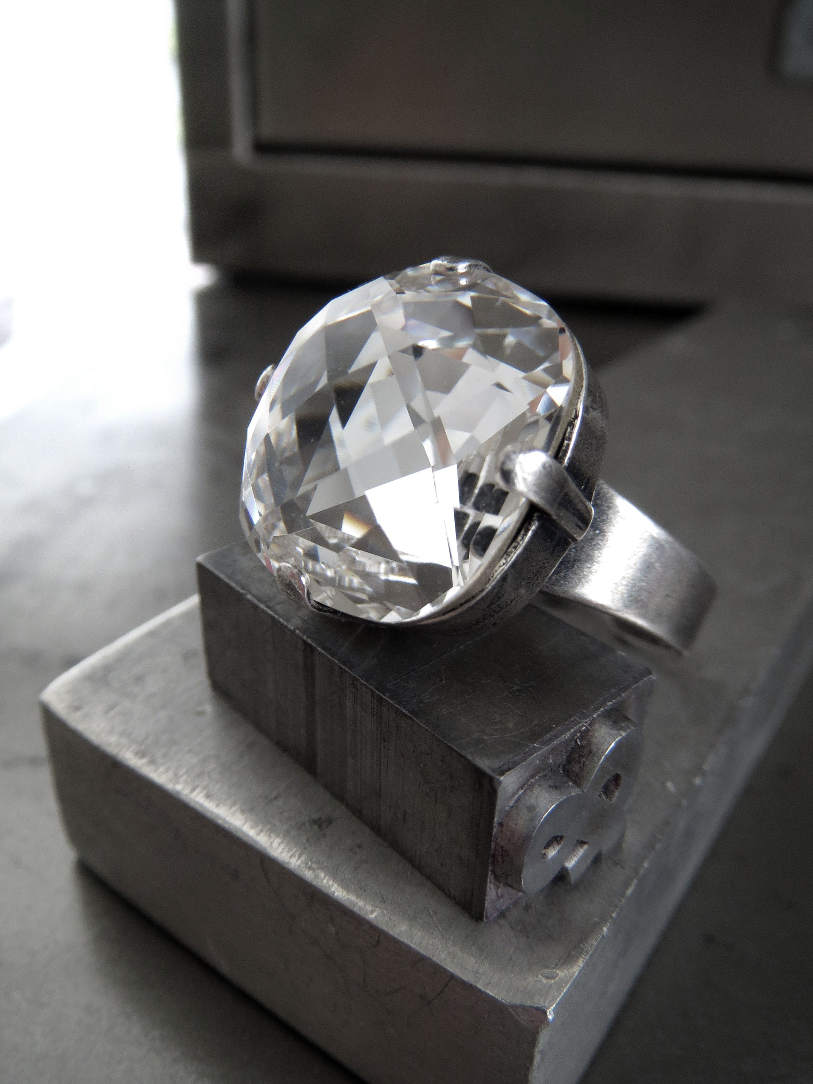LUCID - Clear Crystal Ring - 2 Crystal Size Options