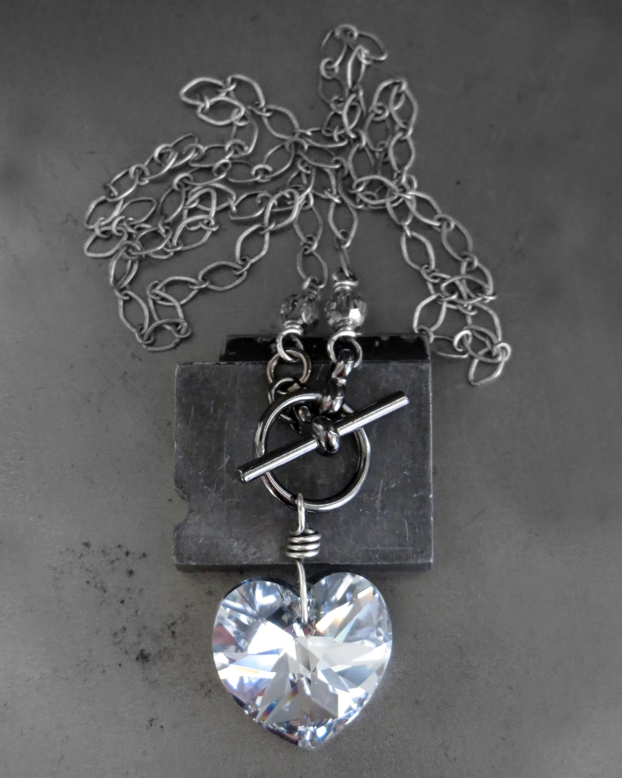 SPARKLE of MY HEART - Sparkly Crystal Heart Necklace