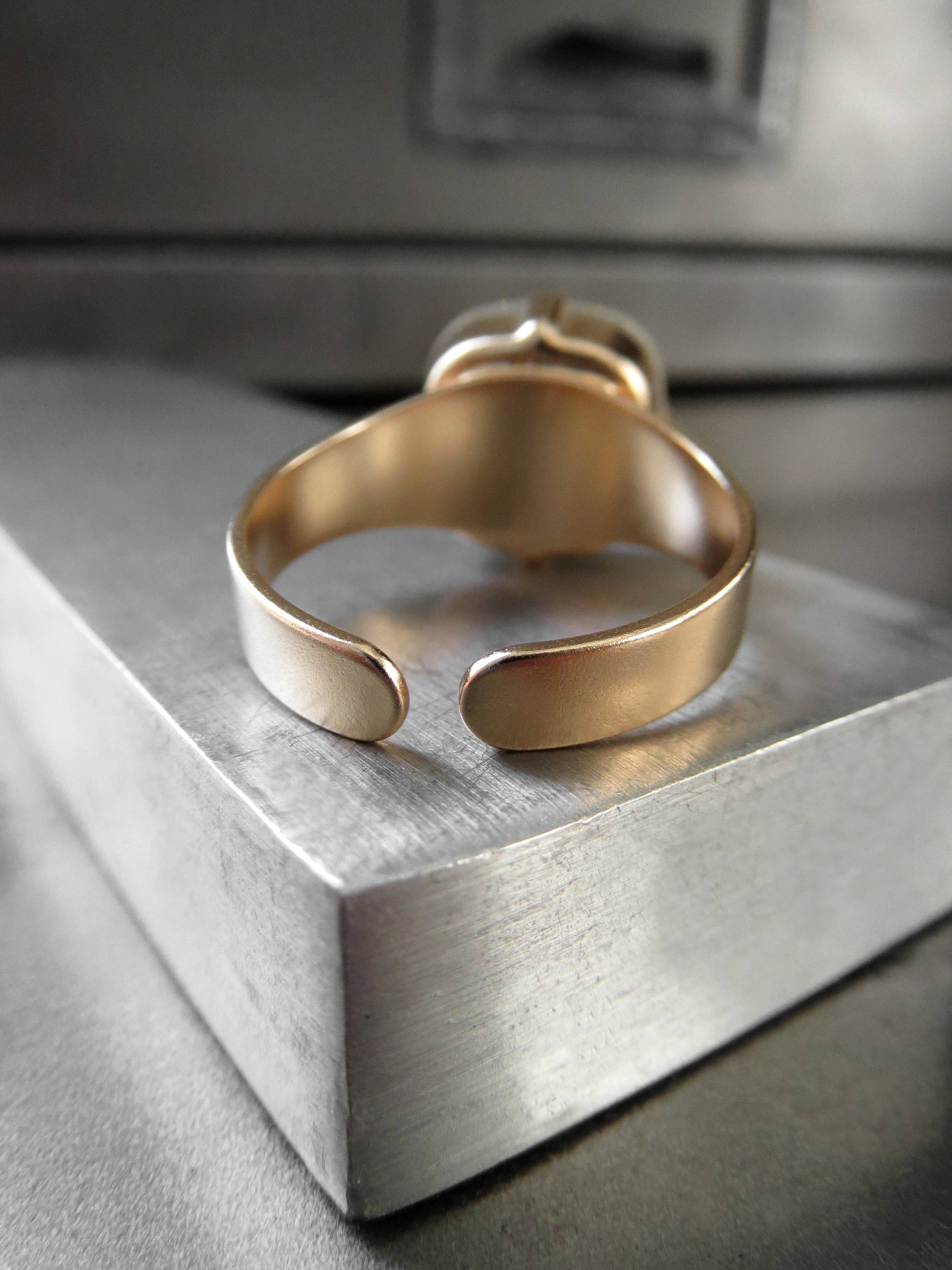 SHIMMER GOLD - Sparkling Ring with AB Crystal