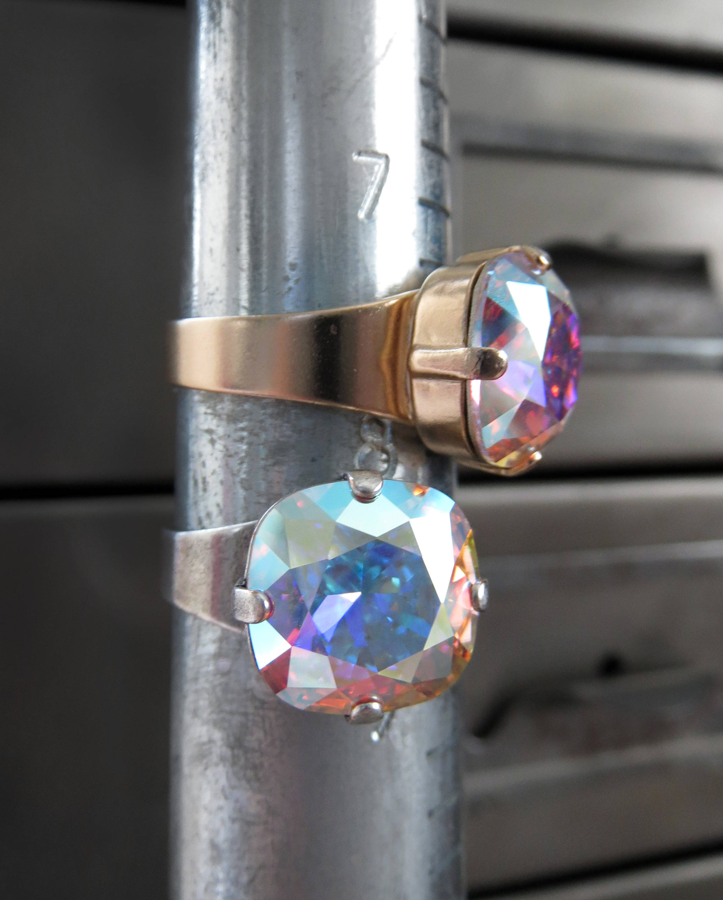 SHIMMER SILVER - Sparkling Ring with AB Crystal