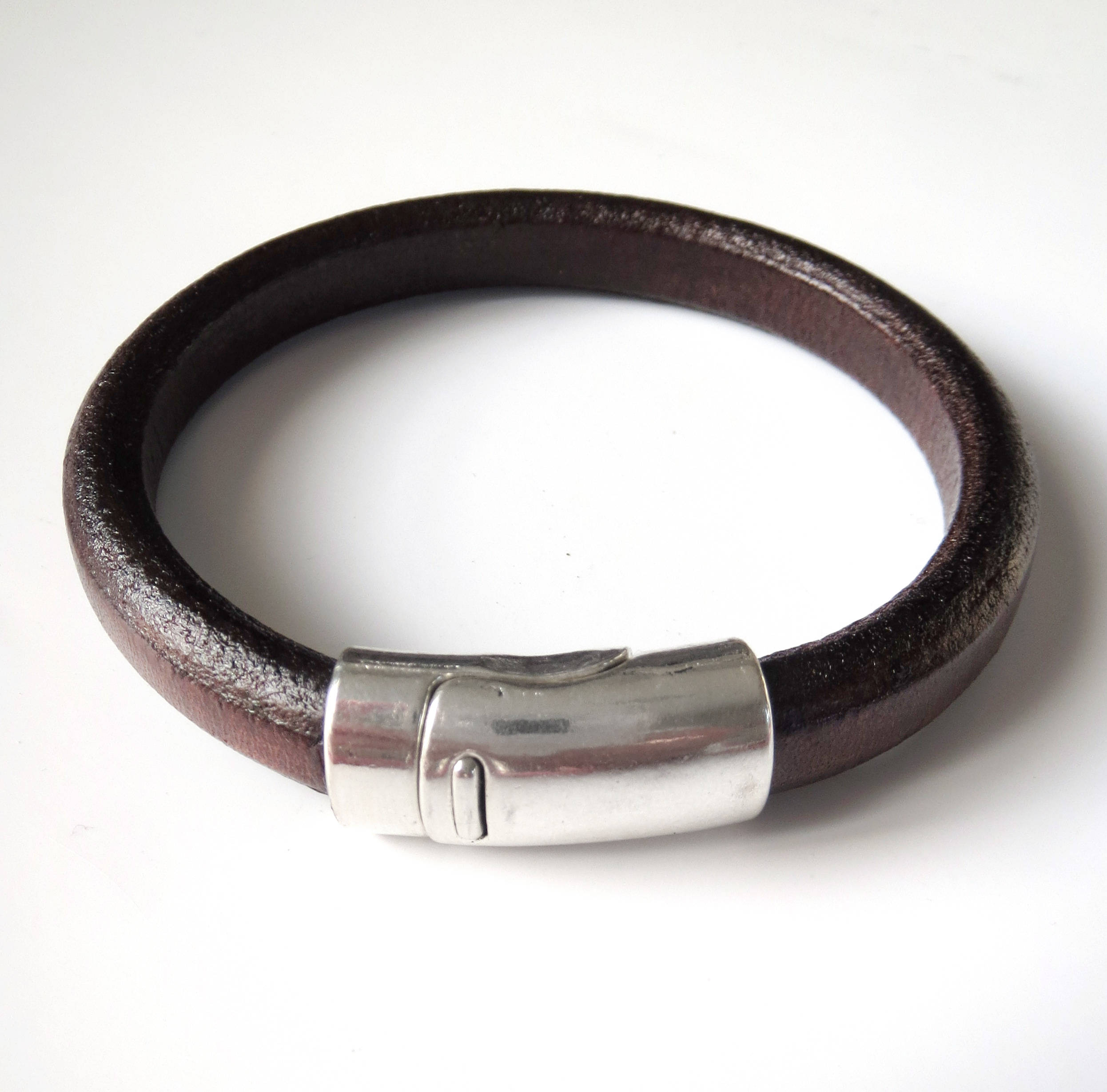 DARK ESPRESSO - Unisex Dark Brown Leather Bracelet
