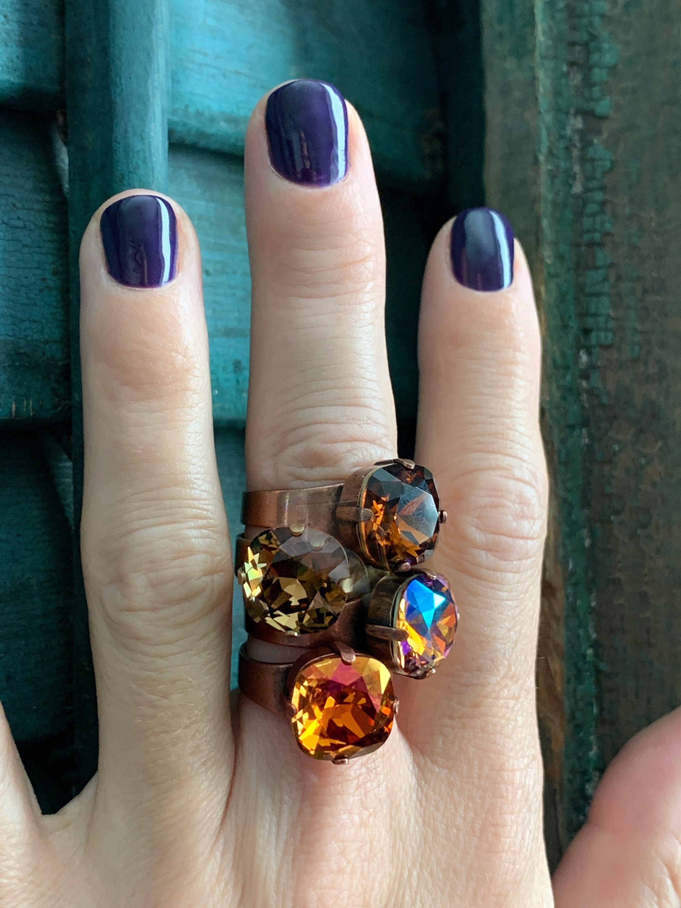SHE'S FIRE - Fiery Orange Crystal Ring