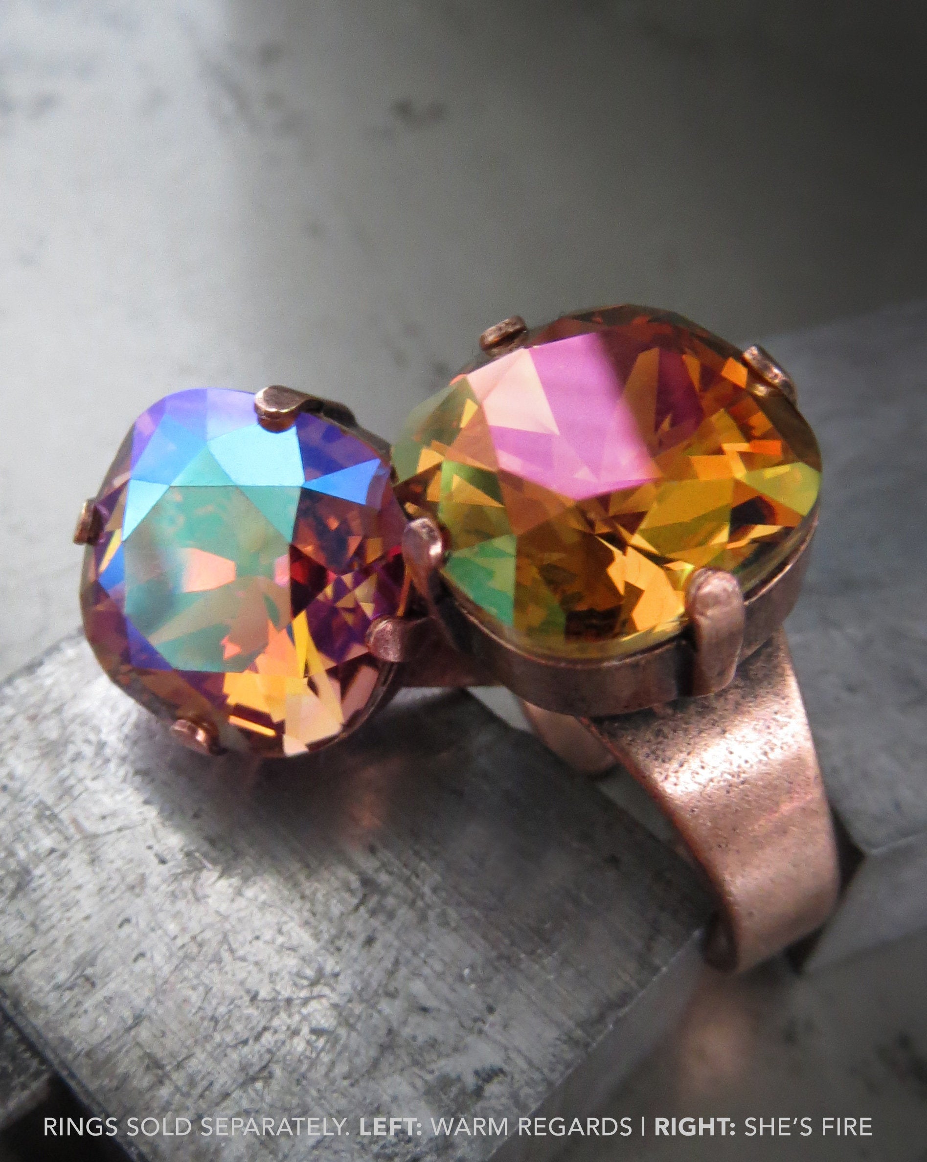 WARM REGARDS - Multicolor Mystical Crystal Ring