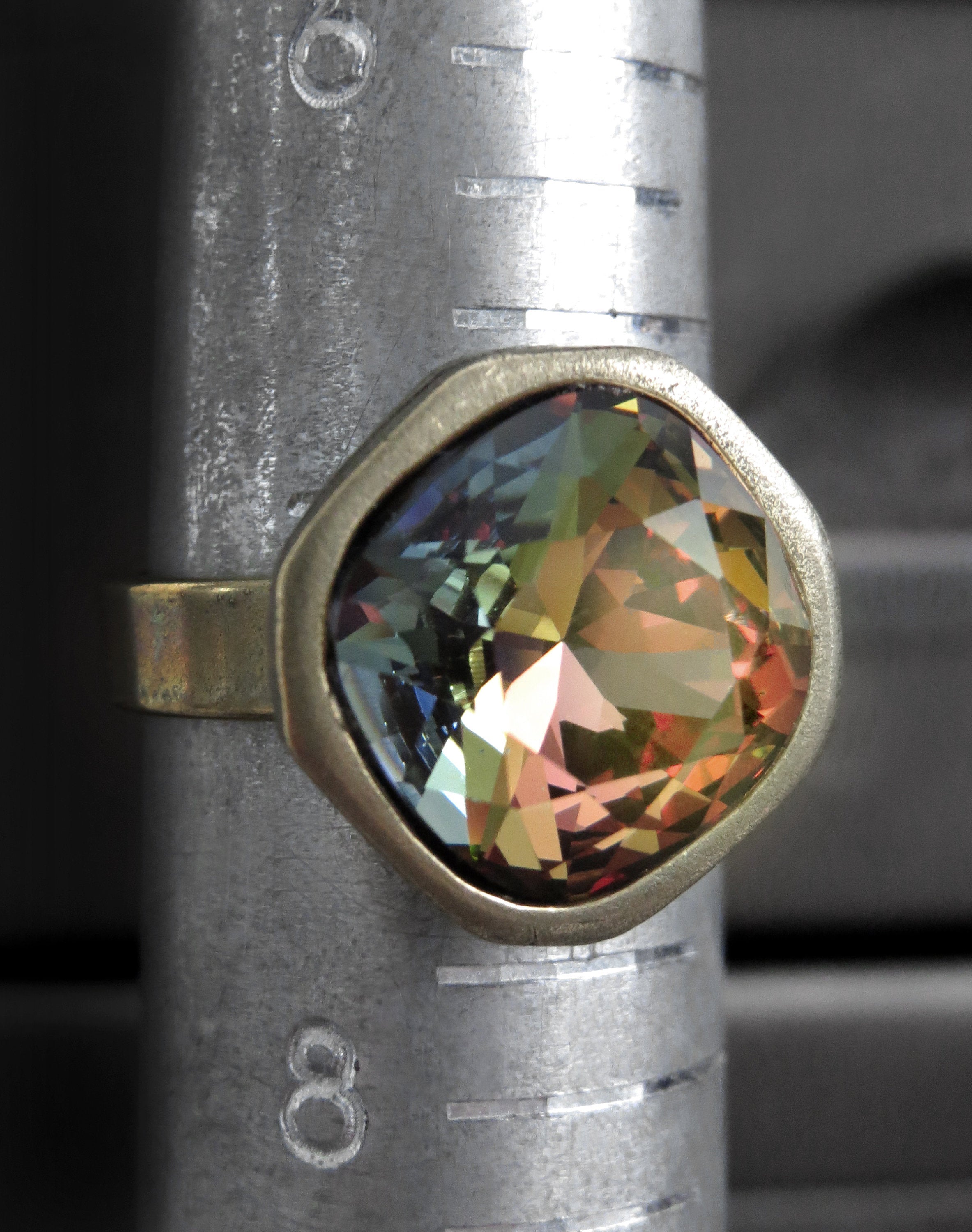 AUTUMN EQUINOX - Crystal Ring with Earthy Fall Colors