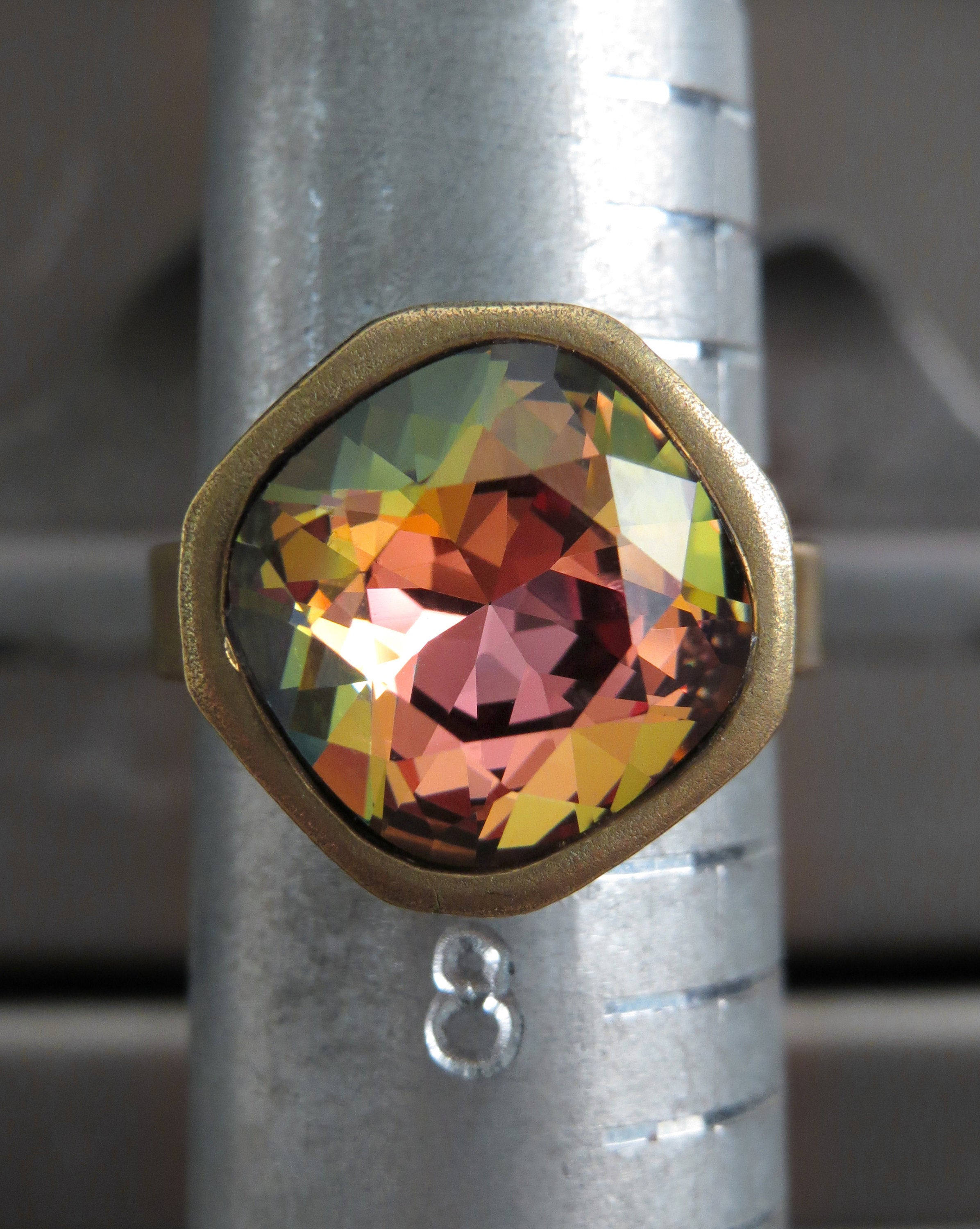 AUTUMN EQUINOX - Crystal Ring with Earthy Fall Colors