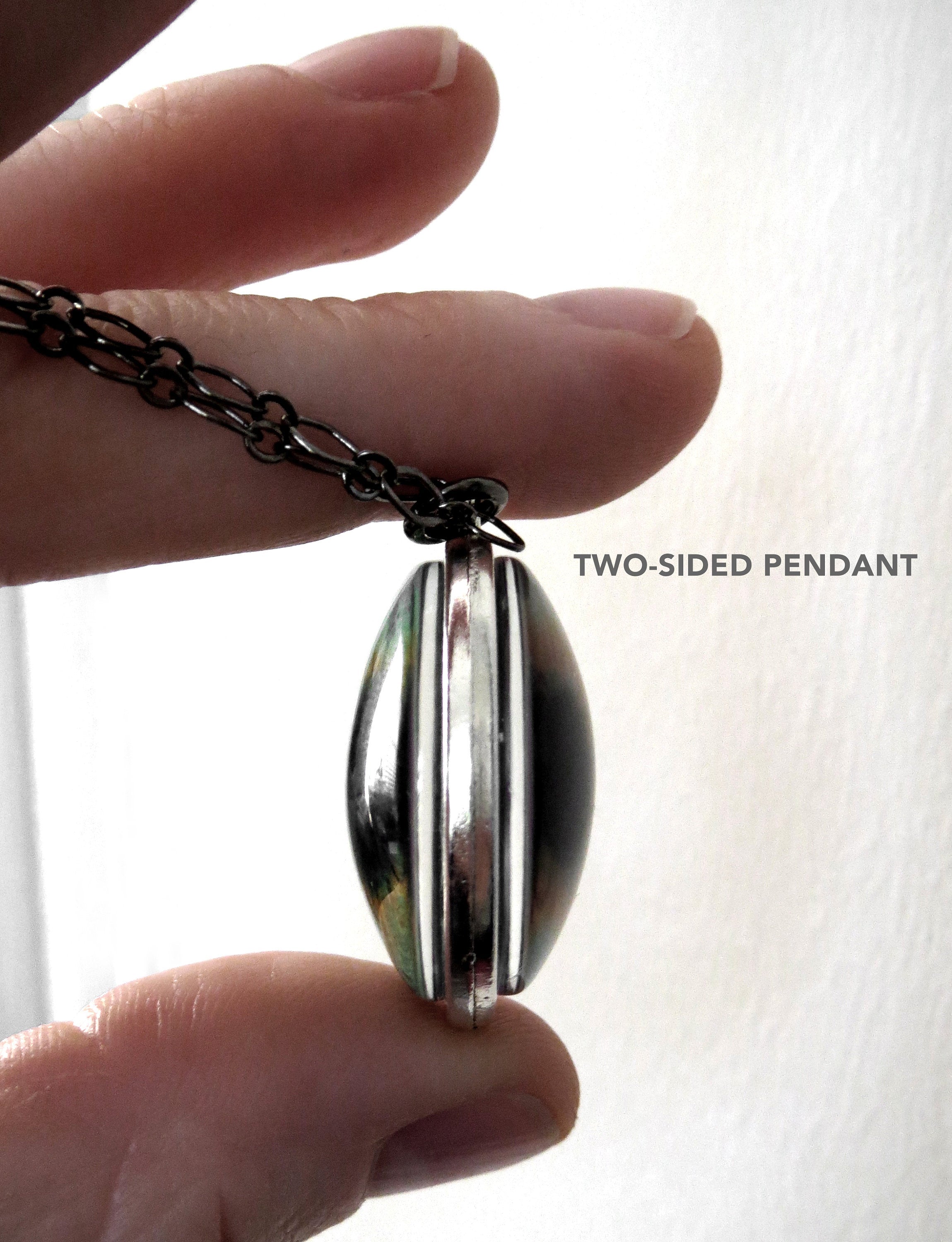 Realistic Eyeball Necklace - Two-Sided Eyeball Pendant