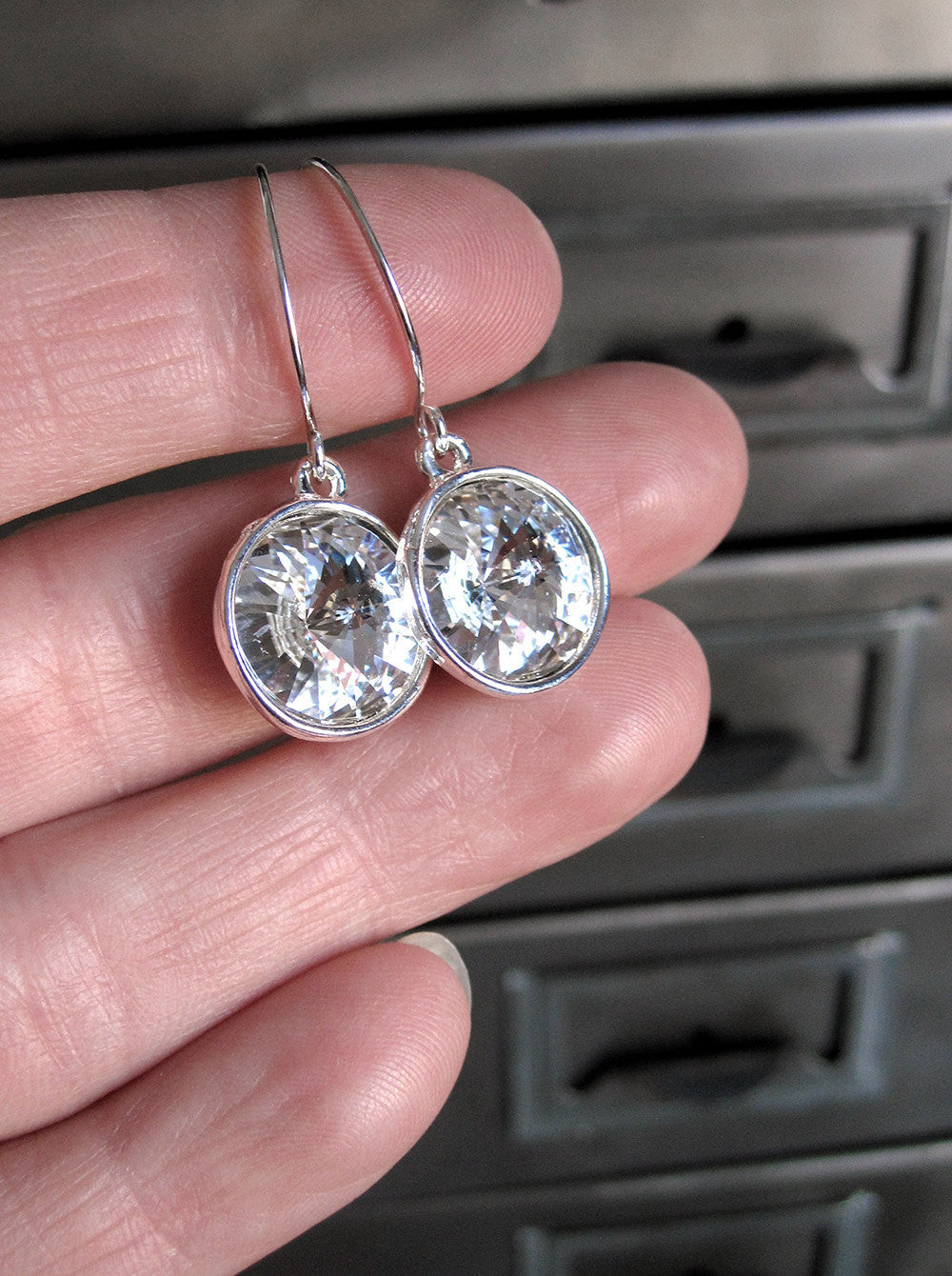 PURE - Rivoli Clear Crystal Earrings