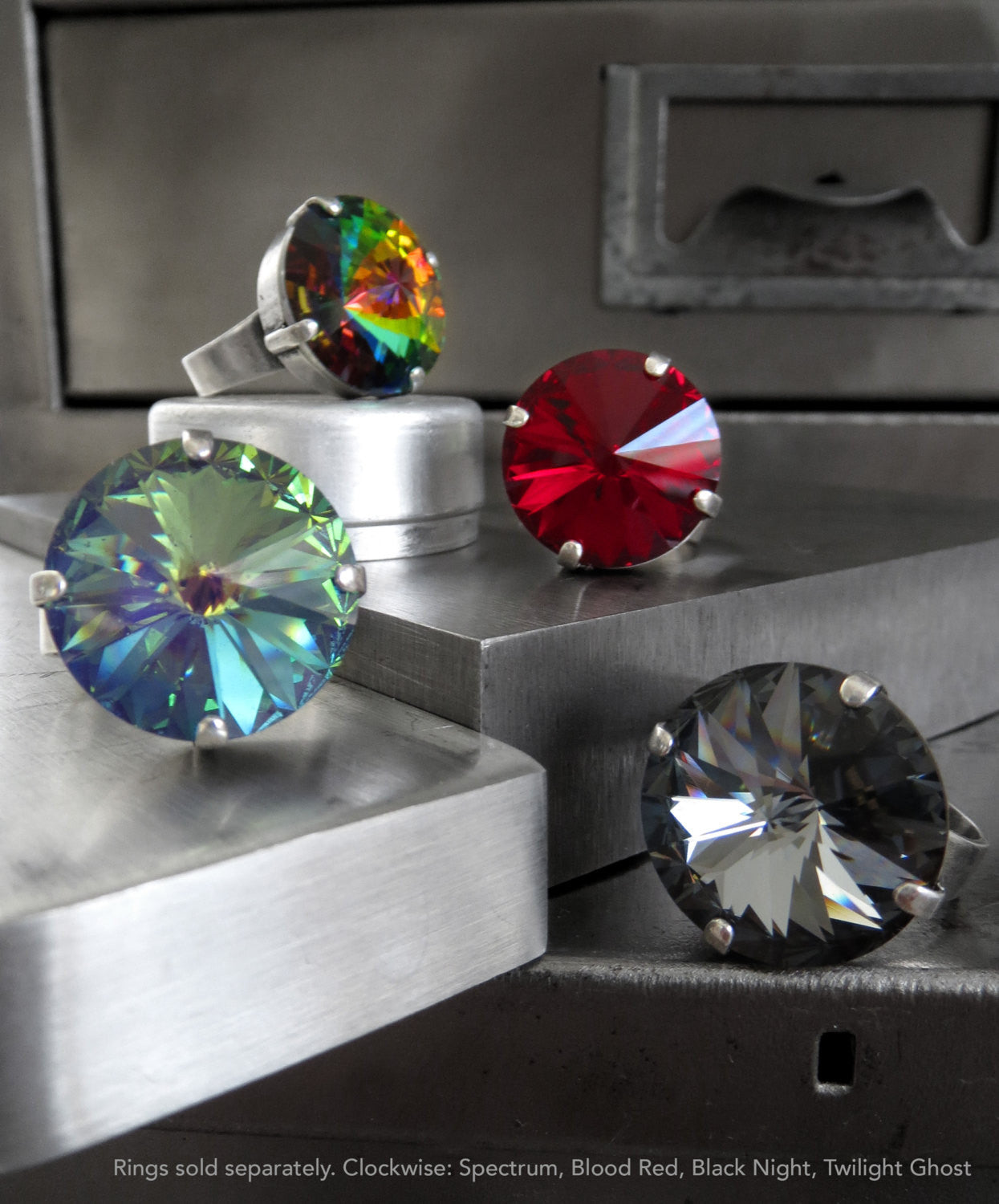 Rainbow Crystal Ring