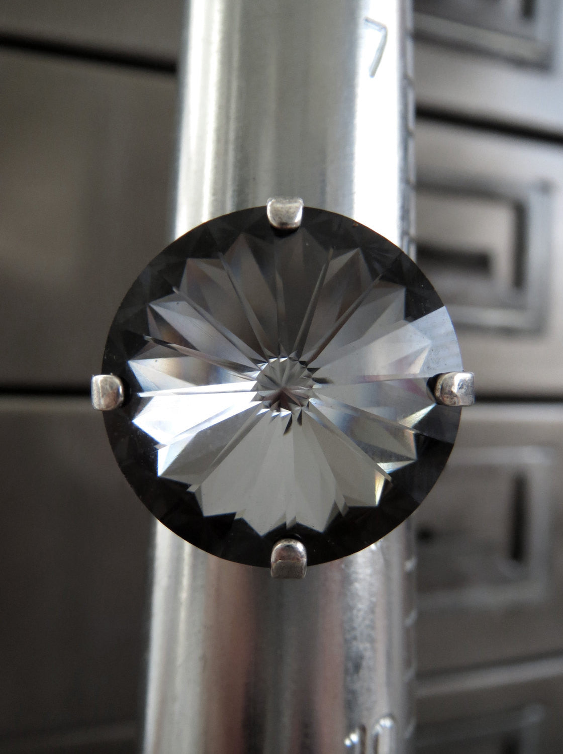 Modern Midnight Black Crystal Ring