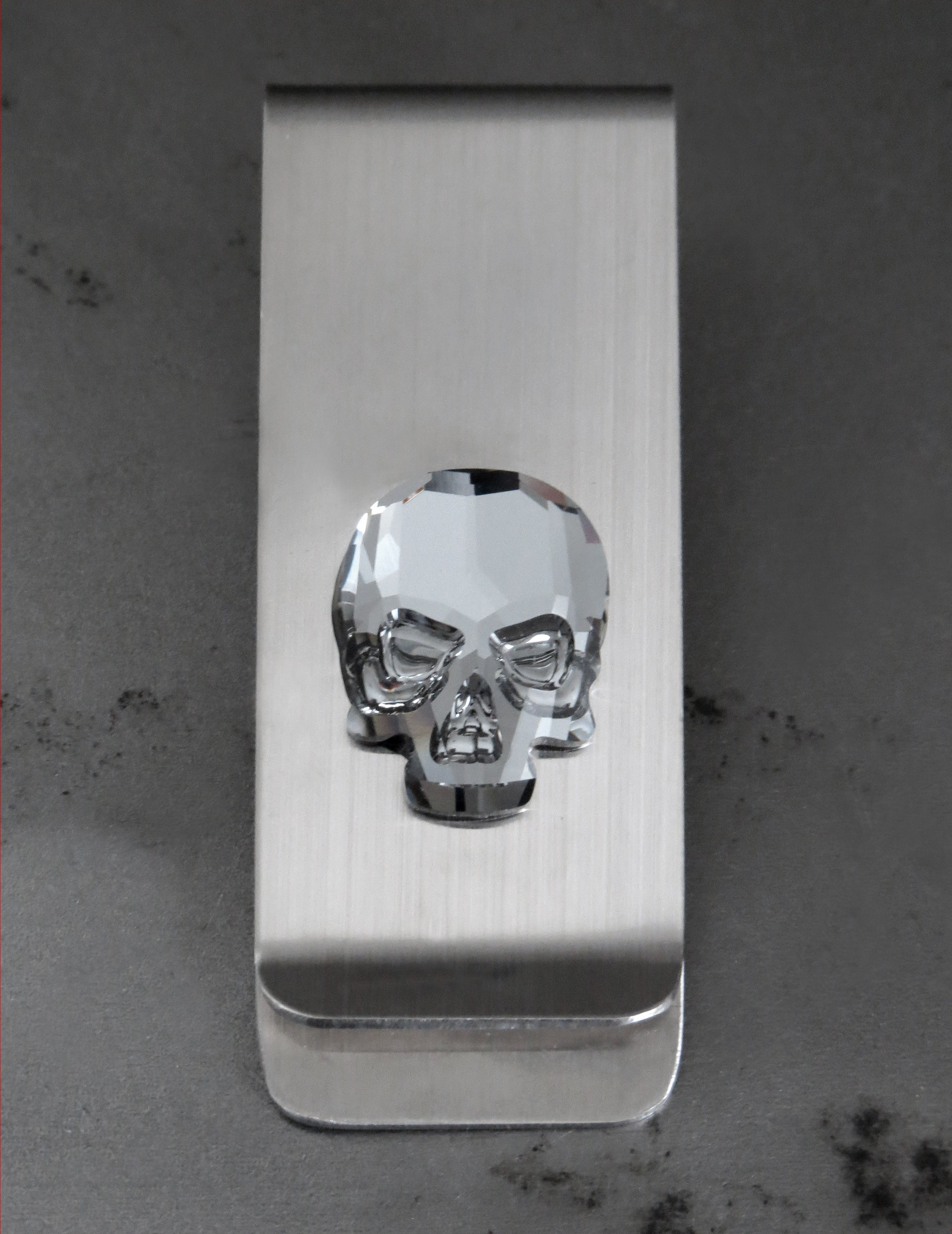 Black Skull Money Clip - Black Night Crystal