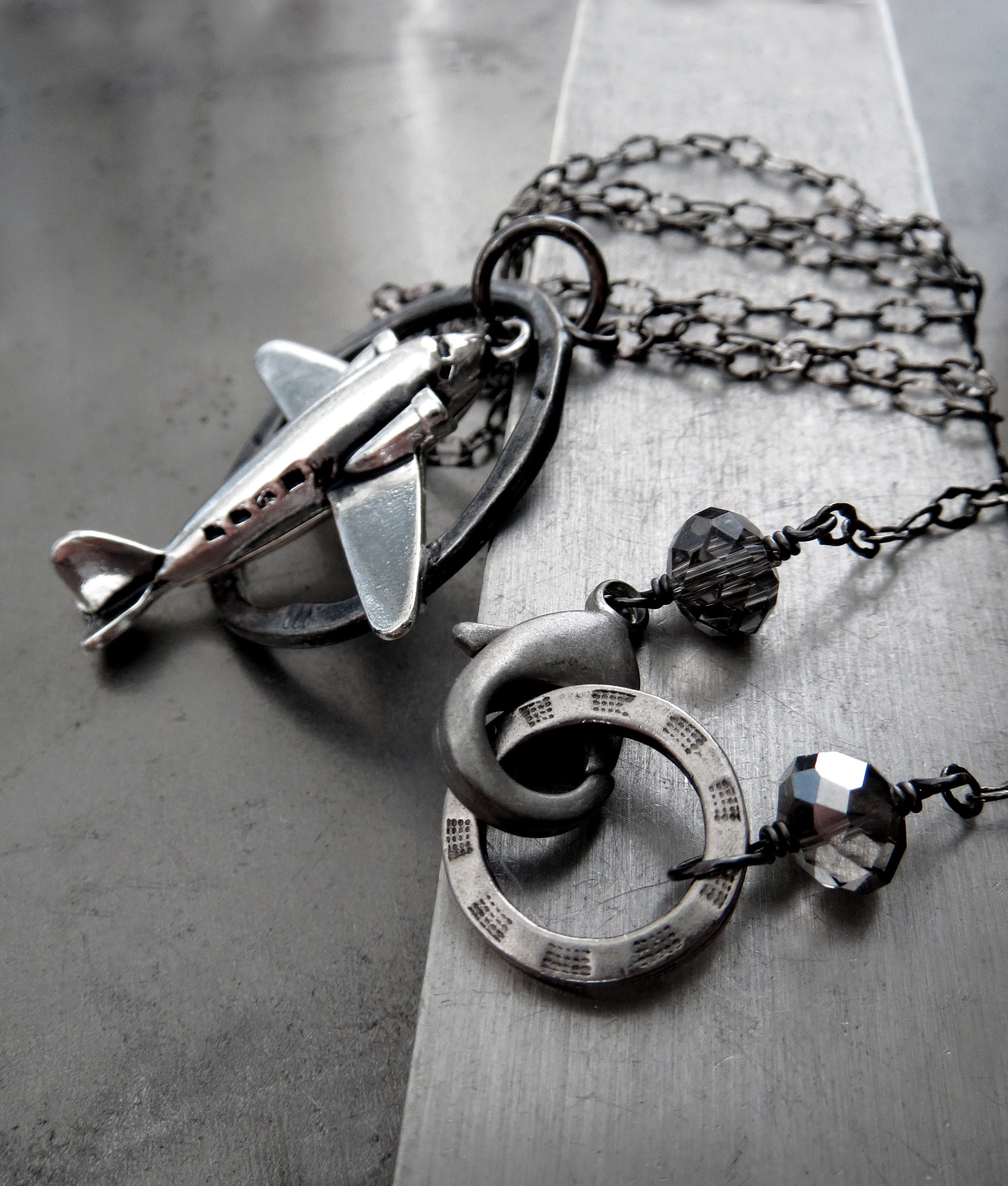WANDERLUST - Jet Airplane Pendant Necklace for Adventure Traveler