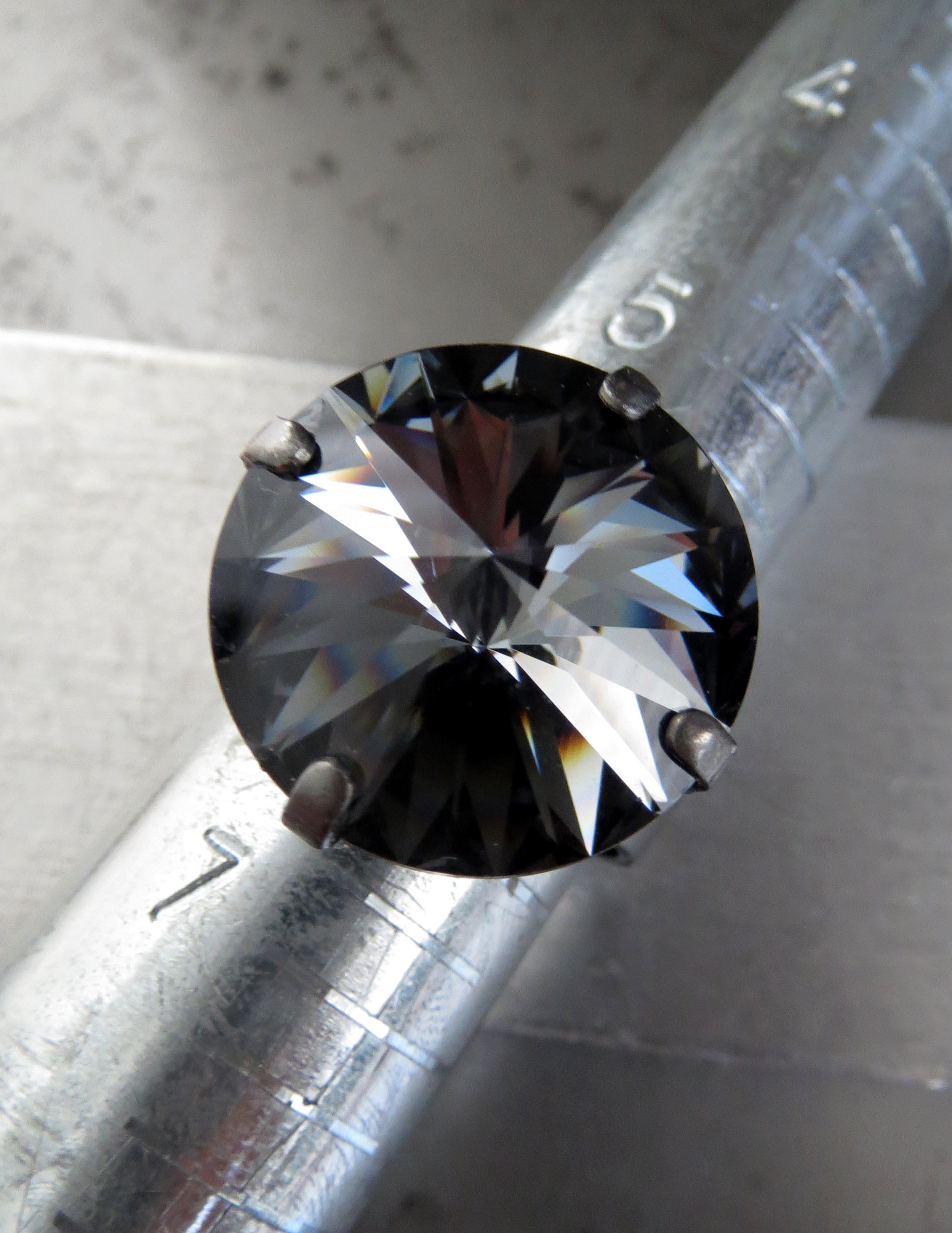 Modern Midnight Black Crystal Ring