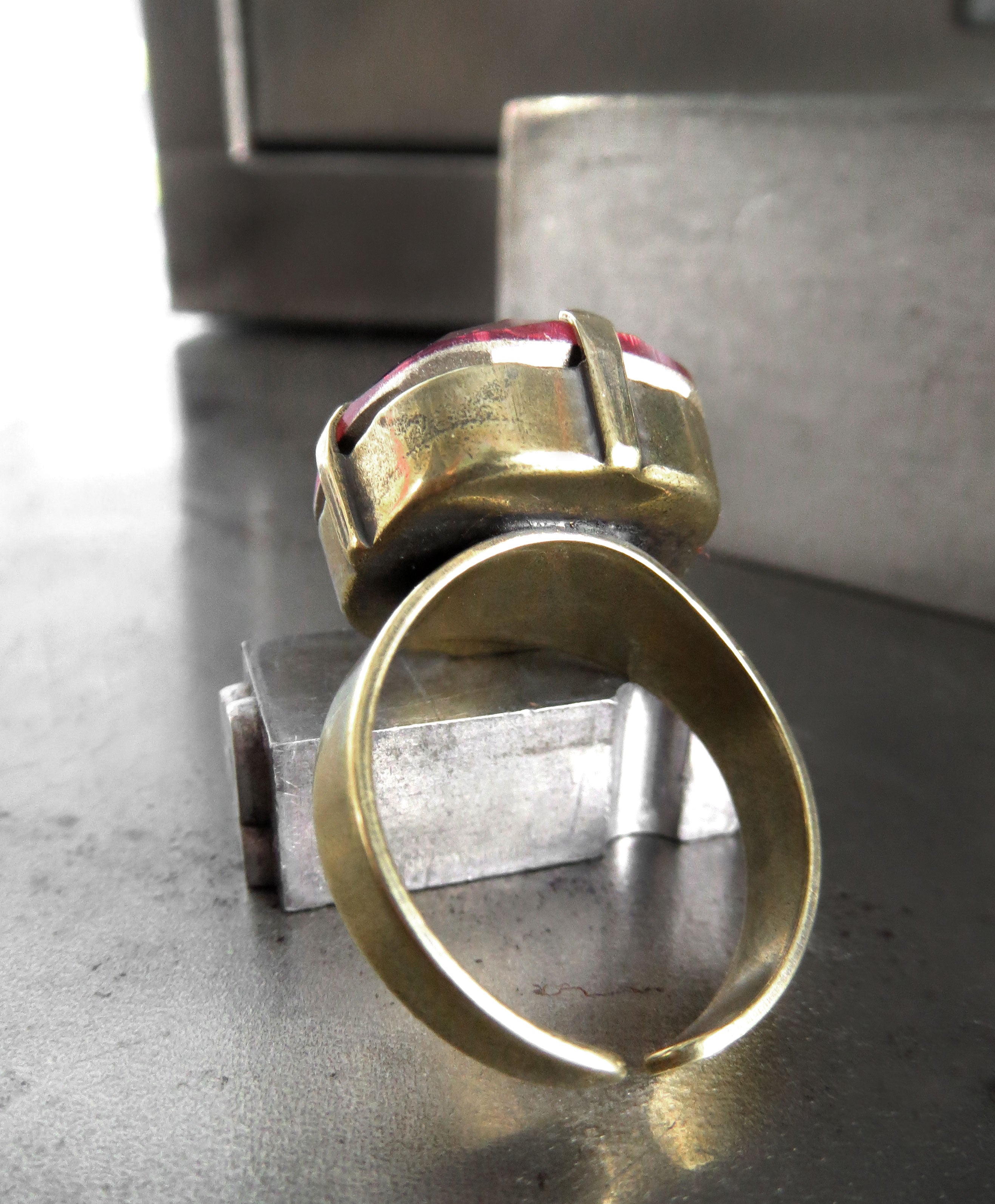 HARVEST - Crystal Ring in Shimmer Golden Autumnal Colors