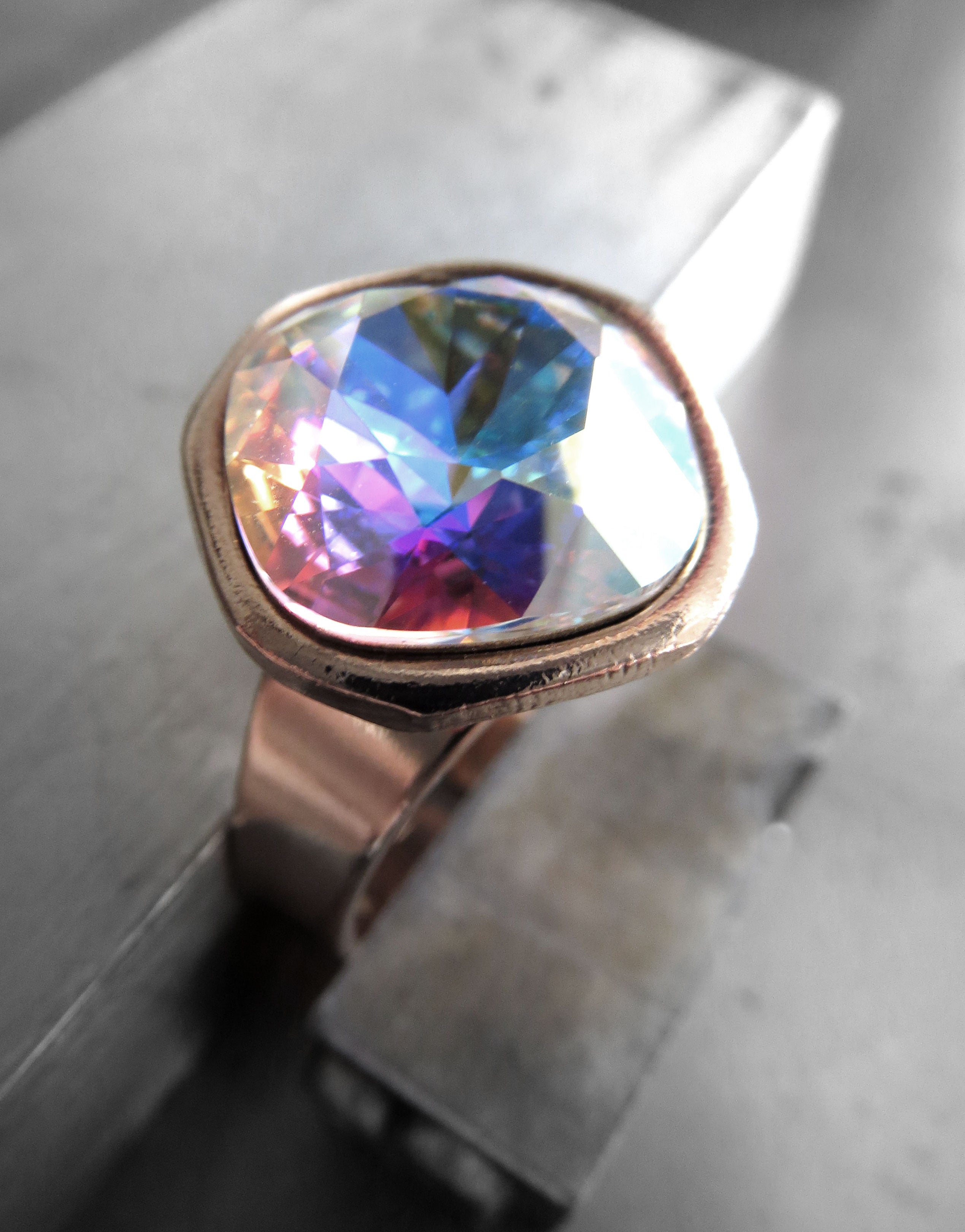 OTHER WORLD - AB Crystal Ring - Rose Gold