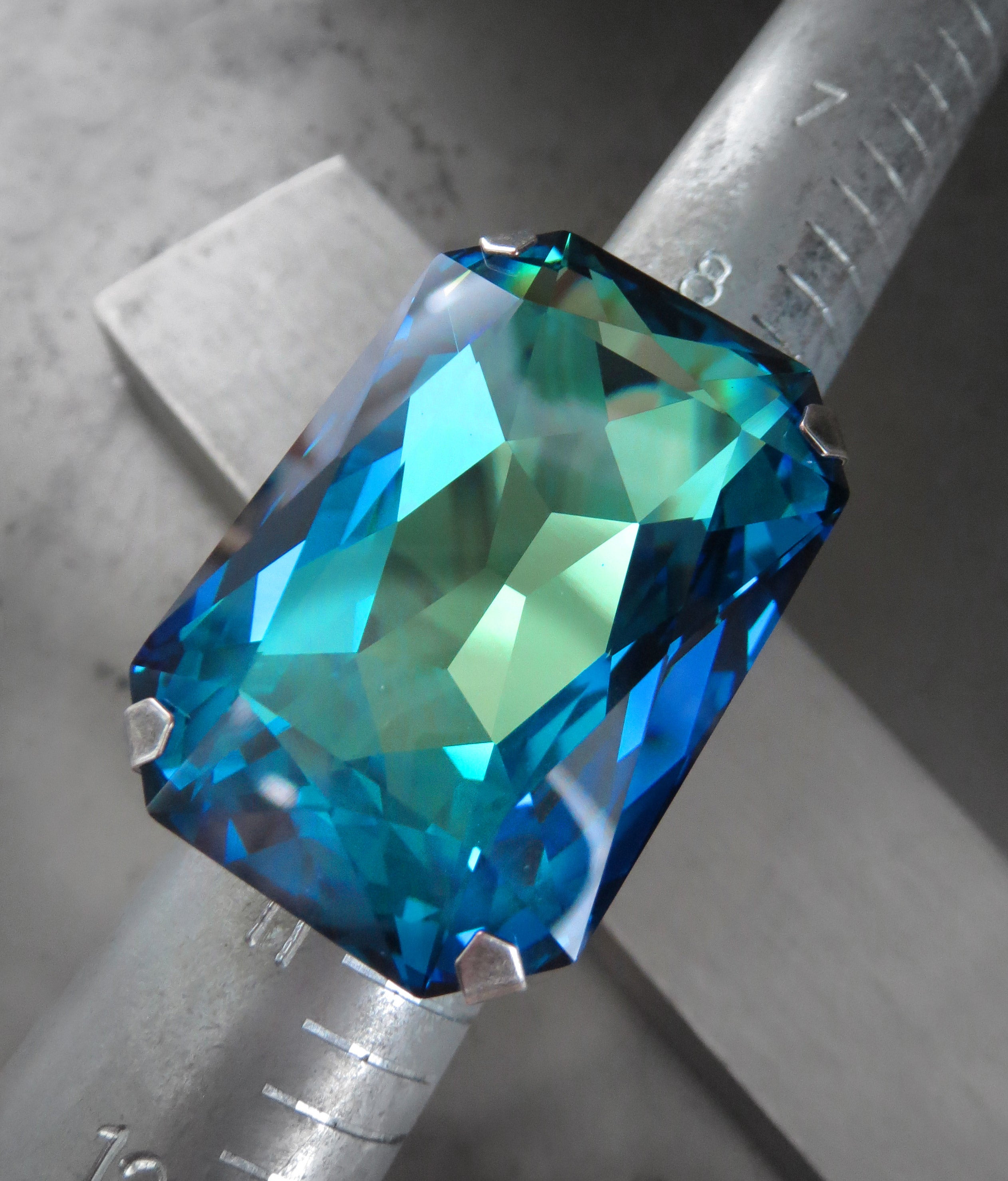 MYSTIC MERMAID - Large Aqua Blue Crystal Ring - Two Sizes – ShySiren.com