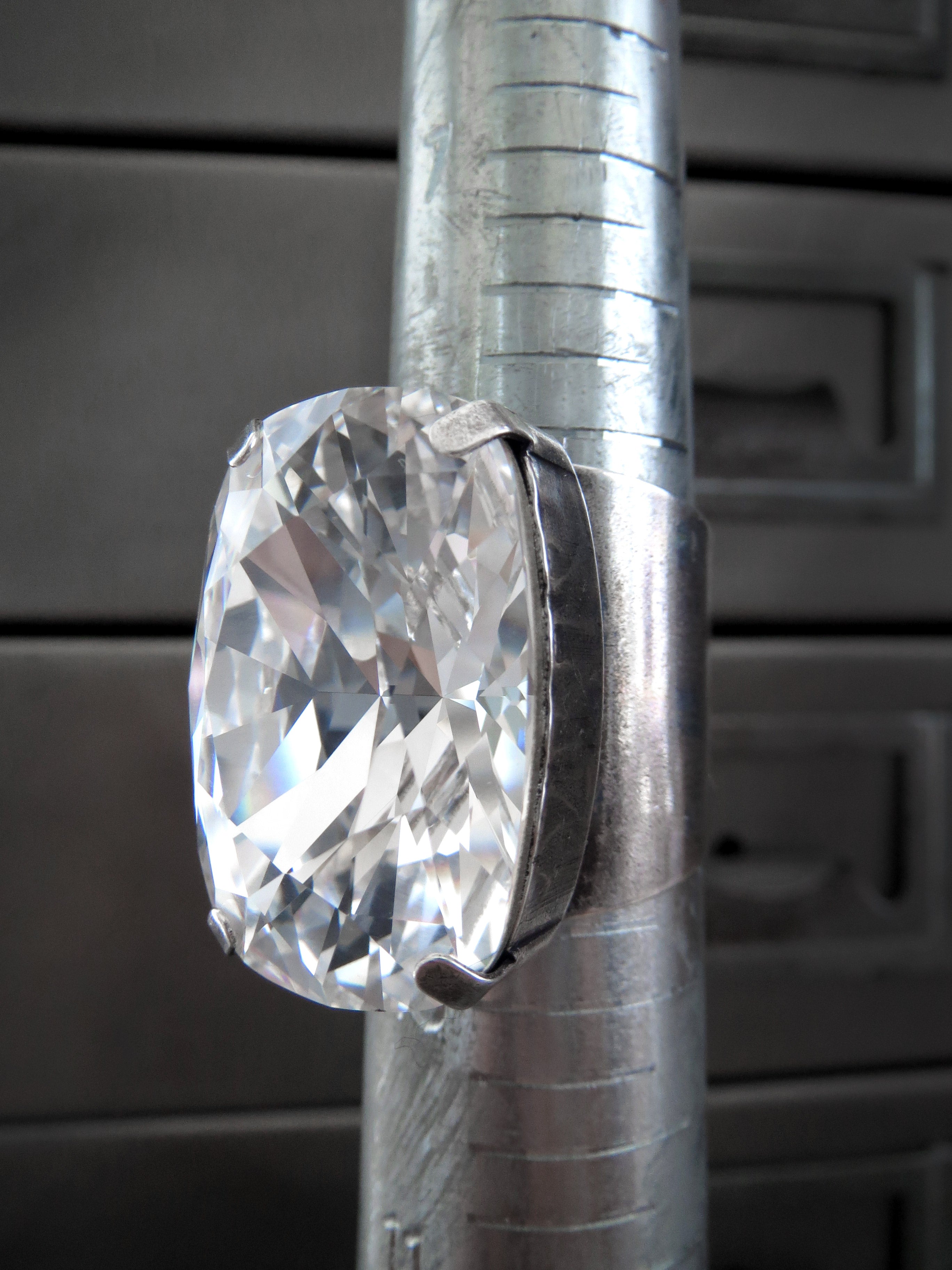 DIVINITY - Extra Large Clear Crystal Cocktail Ring