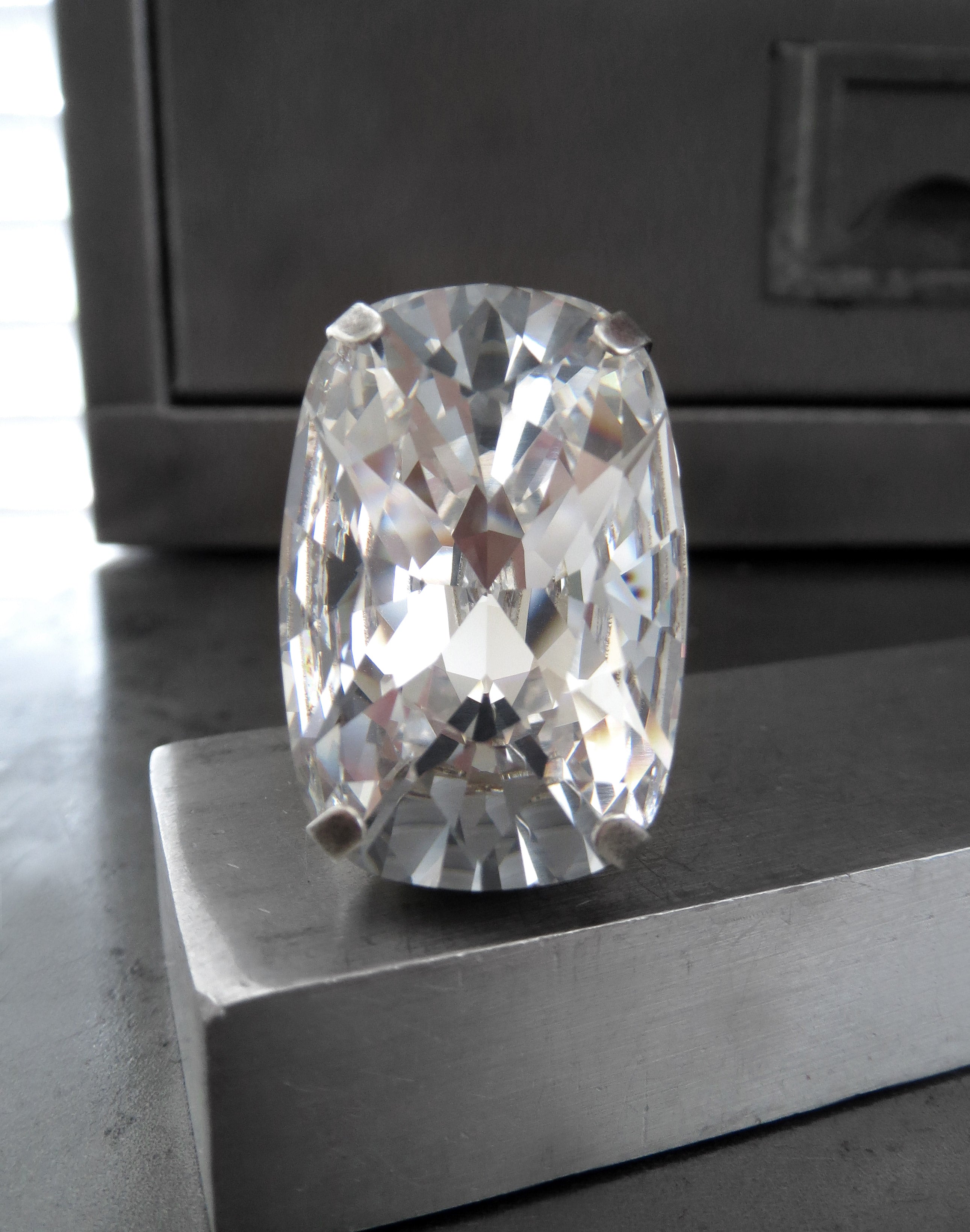 DIVINITY - Extra Large Clear Crystal Cocktail Ring